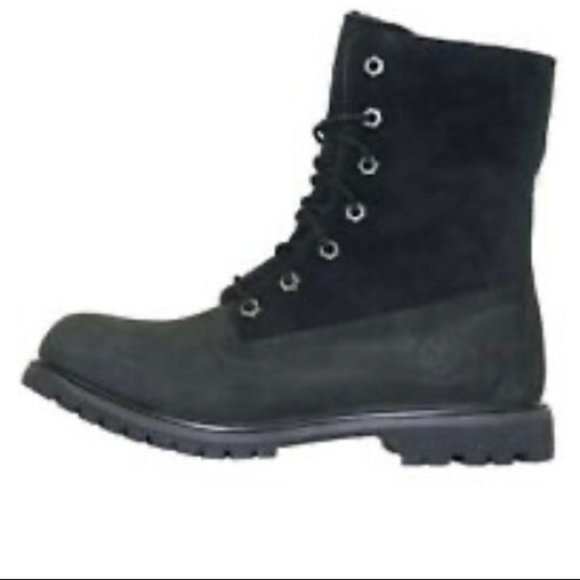 TIMBERLAND Black Nubuck Suede Leather Lace Up Boot - Picture 1 of 12
